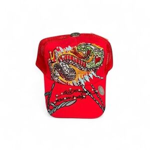 Vintage Ed Hardy hat Y2K tattoo